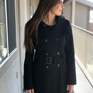 Guess black long Pea Coat!